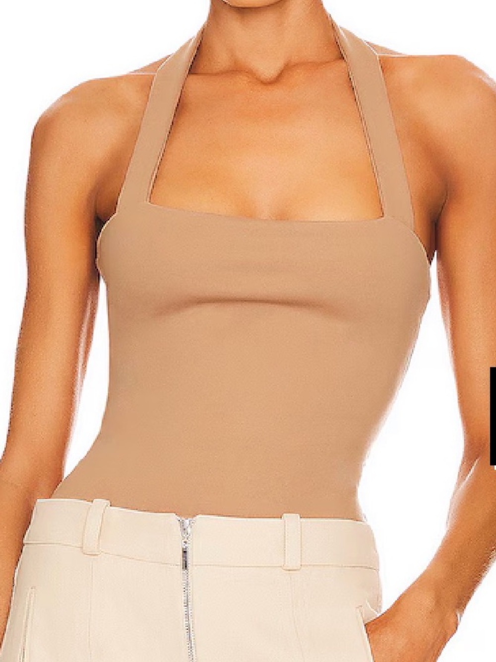 Superdown Tan One-Piece Bodysuit